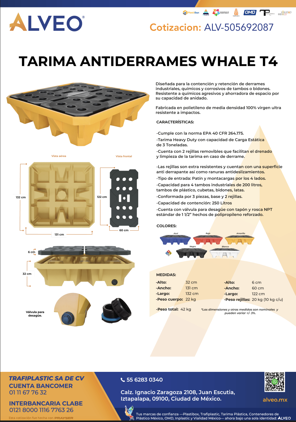 Ficha técnica real — Tarima Whale T4